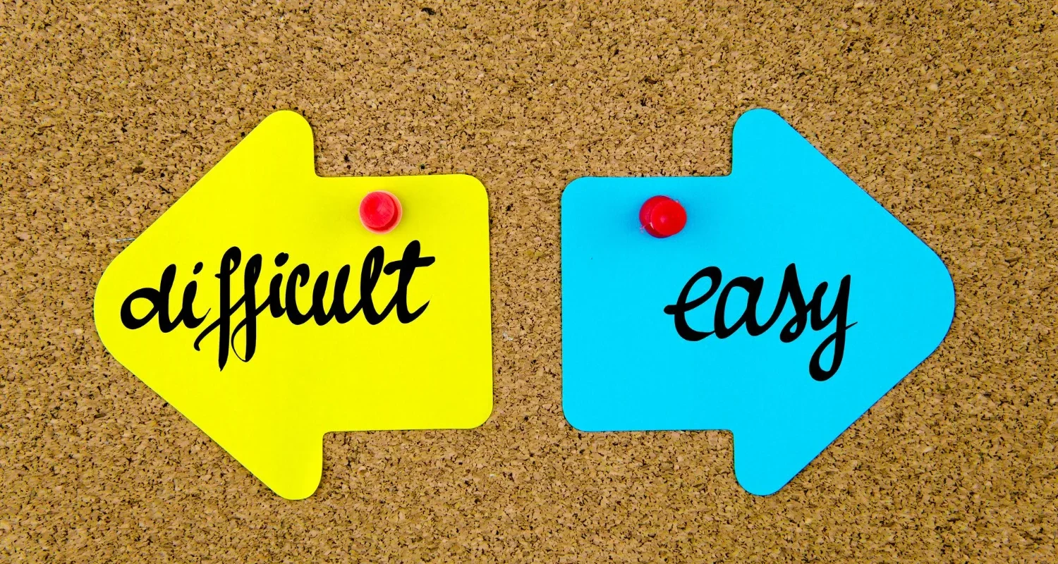 Motivational lifestyle concept — strength comes from choosing difficult paths