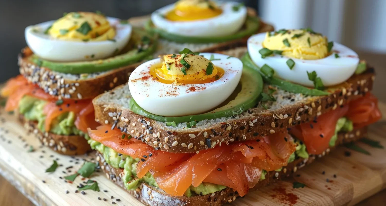 Smoked Salmon, Adocado, and Soft Eggs on Sourdough - Day 1